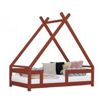 cama cabana infantil tahuka 120 x 190 rojo ladrillo