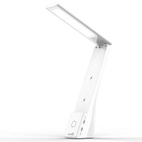 cool compact lampara led con base qi carga inalambrica blanco