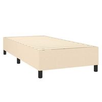 somier de laminas sobre patas estructura de cama 100x200 cm tela crema tdl0207277