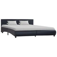 cama matrimonial  cama doble  estructura cama led sin colchon cuero sintetico negro 180x200cm cfw93095