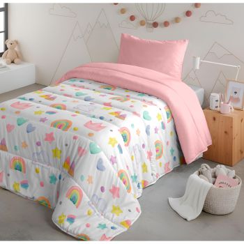 COOL KIDS - Edredón Nórdico Infantil Estampado - 100% Algodón - Extra Suave - Cama 90/105 cm - Fabricado en España