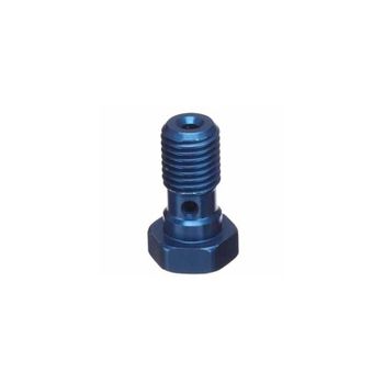 Tornillo banjo M10x1 simple cabeza plana alu azul