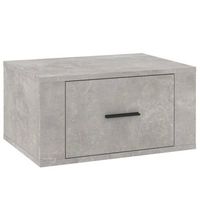 mesita de noche de pared color gris hormigon 50x36x25 cm vidaxl