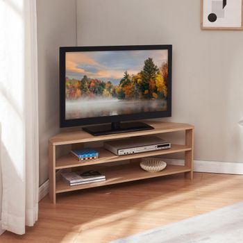 Mueble De Tv Berg Con Estantes 110x36x42 Cm - Efecto Roble [en.casa]