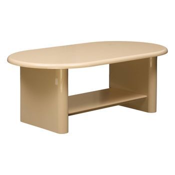Mesa De Centro Douglas Ovalada, 60 X 110 Cm, Color Beige - Atmosphera Createur D'interieur