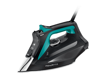 Plancha de vapor - Rowenta Focus Excel DW5326D1, 2700 W, 200 g/min, 0.3 L, Microsteam 400 HD Laser, Antigoteo, Antical, Vapor Vertical, Aguamarina