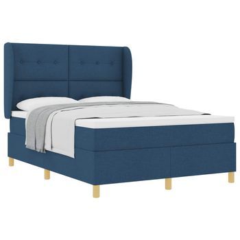 Cama Tapizada 203x140x128 Cm  - Azul