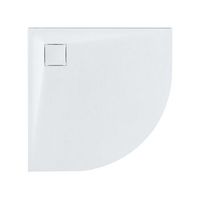 plato de ducha minimalista con desague smc efecto piedra natural 90 x 90 x 3 cm blanco paron