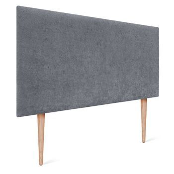 Dhome Cabecero Gris Oscuro 90cm Acabado Toalla Soft Tapizado Liso Con Patas 4cm Grosor 105 Alto Tejido Suave Para Pared Acústicos Cabeceros Absorbentes (90cm, 4cm - 105 Al. - Gris Oscuro)