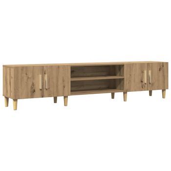 Mueble De Tv Madera De Ingeniería Roble Artisan 180x31,5x40 Cm Vidaxl