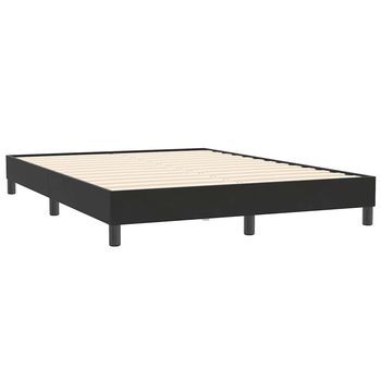 Cama Matrimonial | Cama Para Adultos | Estructura De Cama Sin Colchón Terciopelo Negro 160x210 Cm