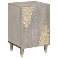mueble de cuarto de bano con puerta gris 38 x 33 x 58 cm vidaxl