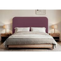 dhome cabecero vino tinto curvo con patas tapizado en polipiel 135cm altura 125cm para pared acustico absorbente cama dormitorio vino tinto 135cm