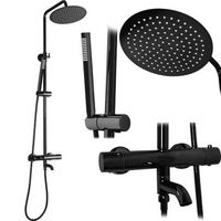 conjunto de ducha rea lungo black metallic