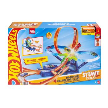 Hot Wheels Stunt Tracks Choque Aéreo, Pista Coches de Juguete +5 Años