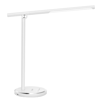 Aigostar - Lámpara de Escritorio LED, 8W Flexo LED con Puerto de Carga USB, Regulable Lampara LED Control Táctil, 10 Niveles Brillo 5 Modos de luz Blanca a Cálida (3000K-6000K) para Lectura, Blanca