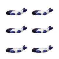 porta cuchillos ballenas de porcelana - lote de 6