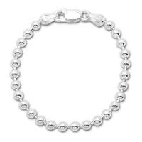 mini cadena de bolas de plata 925 30mm 12cm