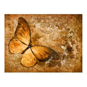 Papel Pintado 3d - Butterfly (sepia) (200x154 Cm)