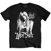 avril lavigne tops y camisetas love sux para mujer