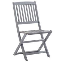 pack 4 uds sillas de jardin  silla de exterior  sillon plegables madera maciza de acacia