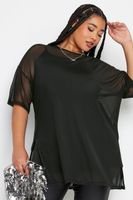 limited collection top negro de malla mujer curvy y tallas grandes limited collection