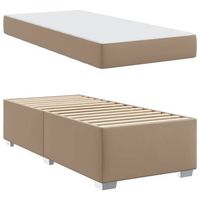 estructura de cama capuchino 90 x 200 cm cuero sintetico