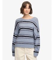 superdry para mujer w6110738a jersey slouchy brushed stripe azul claro m casual manga larga tela