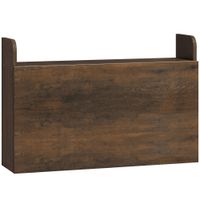homcom escritorio de pared suspendido con tablero abatible y almacenaje 77x20x51 cm marron   aosom espana