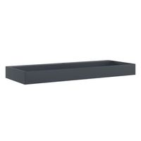 lavabo de fundicion de mineralmarmol antracita 120x46x11 cm vidaxl