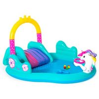 piscina de actividades para  2 anos turquesa de pvc infantil de 274x198x137 cm