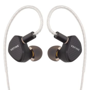 Kefine Klean Auriculares HiFi IEM con controlador dinámico de diafragma DLC de 10 mm con cable de cobre plateado de alta pureza para señal limpia