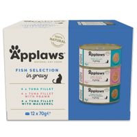 applaws cat en salsa 24 x 70rg - pack ahorro  - seleccion de pescado 3 variedades