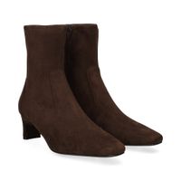 unisa botines con tacon mujer - marron talla 37