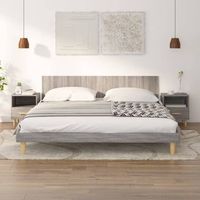 mesitas de noche 2 unidades - mueble para dormitorio - madera - gris sonoma 40x35x47cm