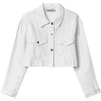hinnominate chaquetas in bull denim corto con personalizzazione para mujer
