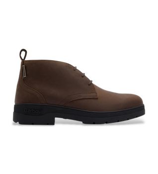 Barbour para hombre. MFO0818 Zapatos de Piel Forster Chukka marrón (42), Plano, Cordones, Casual
