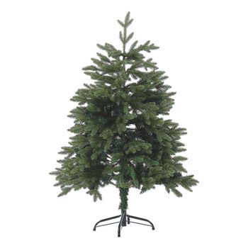 Árbol De Navidad Artificial Verde Pvc Base Metálica 120 Cm Estilo Tradicional Huxley