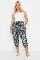 yours bombachos capri blancos y negros rayas cruzadas mujer curvy y tallas grandes yours