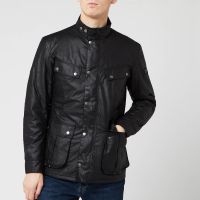 barbour international duke waxed cotton jacket - l