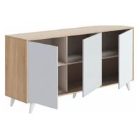 aparador imitacion madera de roble blanco 154x40h72 cm