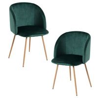 pack 2 sillas velt terciopelo de terciopelo 784444 cm - verde