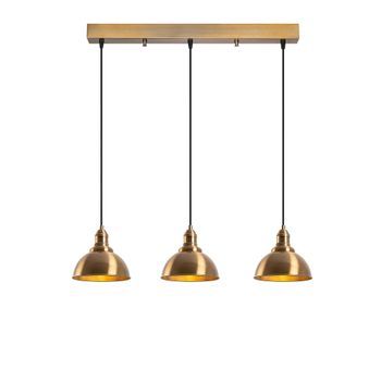 Lámpara De Techo Varzan-10862 Oro Cobrizo Metal 70x21x117 Cm