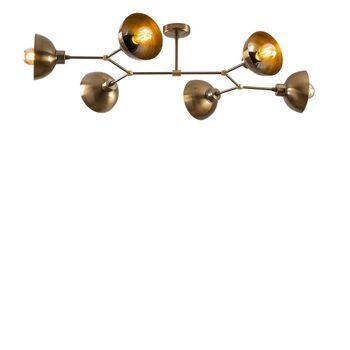 Lámpara De Techo Dram-1107 Oro Cobrizo Metal 102x52x25 Cm