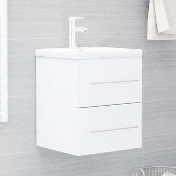 Mueble De Almacenaje | Mueble Con Lavabo Madera Contrachapada Blanco Brillante Cfw295265