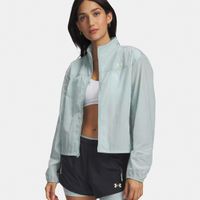 under armour explor trail run wind  chaqueta para correr mujeres-azul verde claro