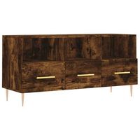 mueble de tv madera de ingenieria roble ahumado 102x36x50 cm vidaxl