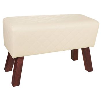 Taburete tapizado blanco 72x30x47