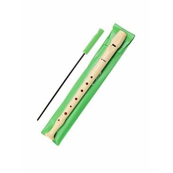 HOHNER, Flauta Dulce Hohner de plastico, Instrumento Musical Especial Elegido para Uso Escolar, con Limpiaflauta y Funda