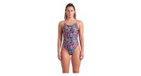 banador de mujer arena vivid repeat lace plus back gris multicolor
